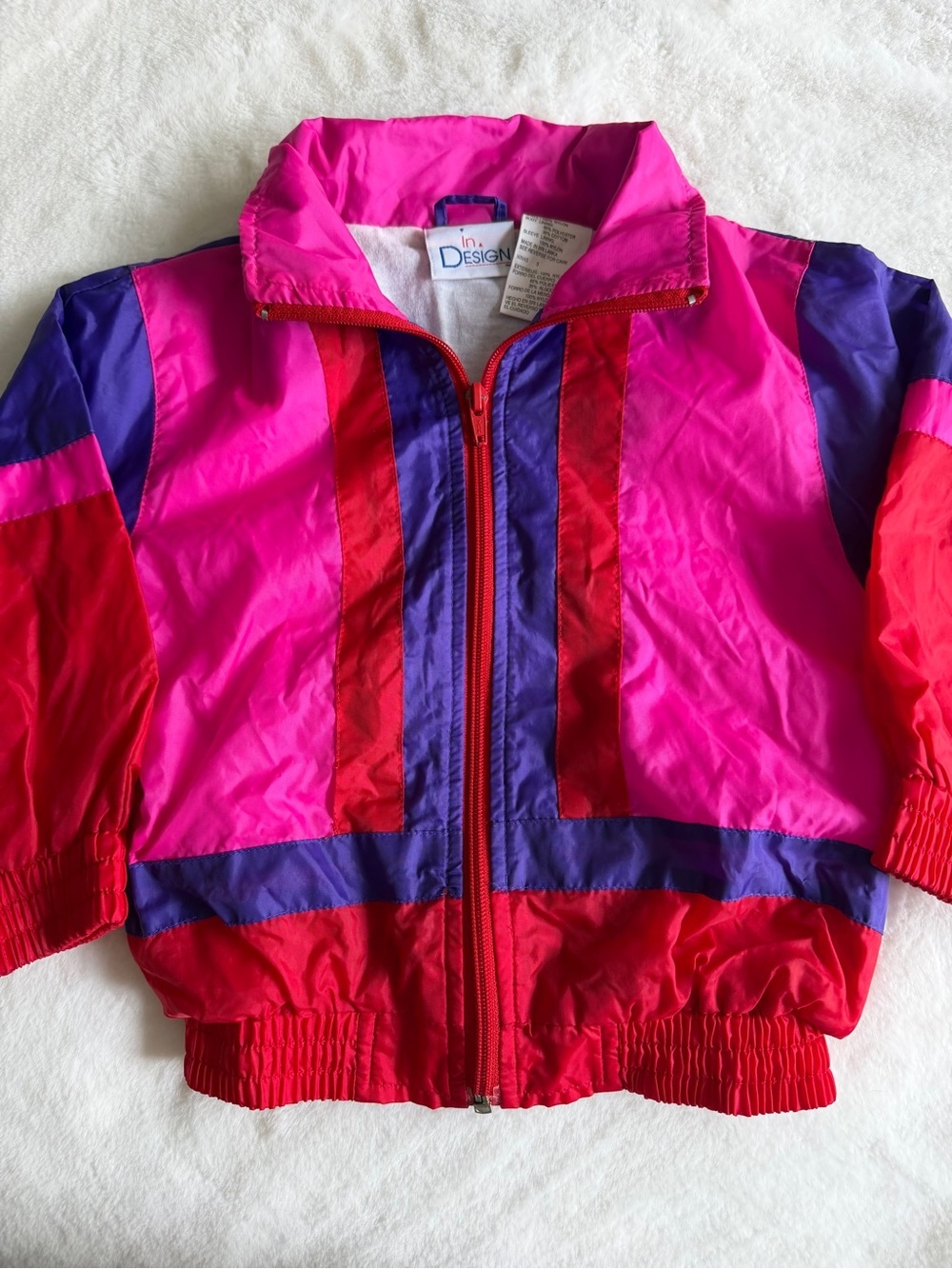 Vintage In Design Neon Toddler Windbreaker Size 3T
